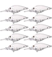 FREE FISHER 25pcs Fishing Crankbait Blanks,Unpainted Fishing Lures Blank Minnow Crankbaits Hard B...