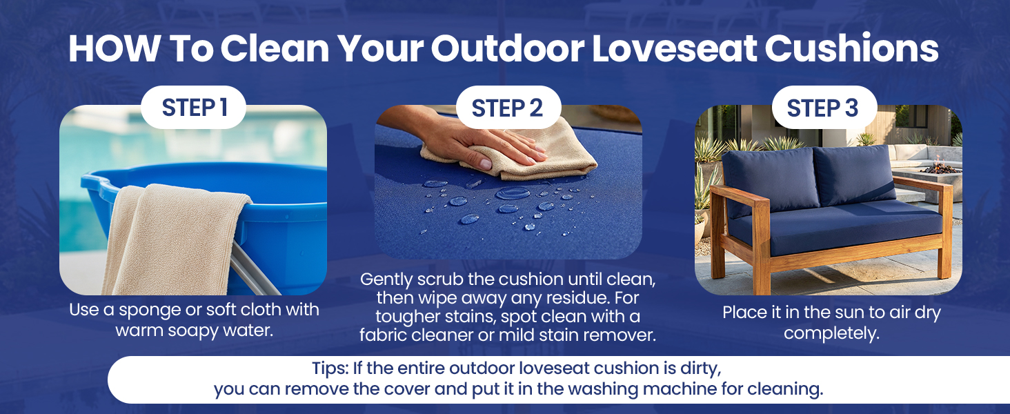 outdoor loveseat cushions