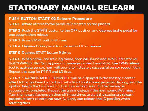 STATIONARY MANUAL RELEARN