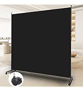 Room Divider Single Panel Privacy Screen W/Wheels, 71'' Wide Portable Room Divider Screen, Upgrad...