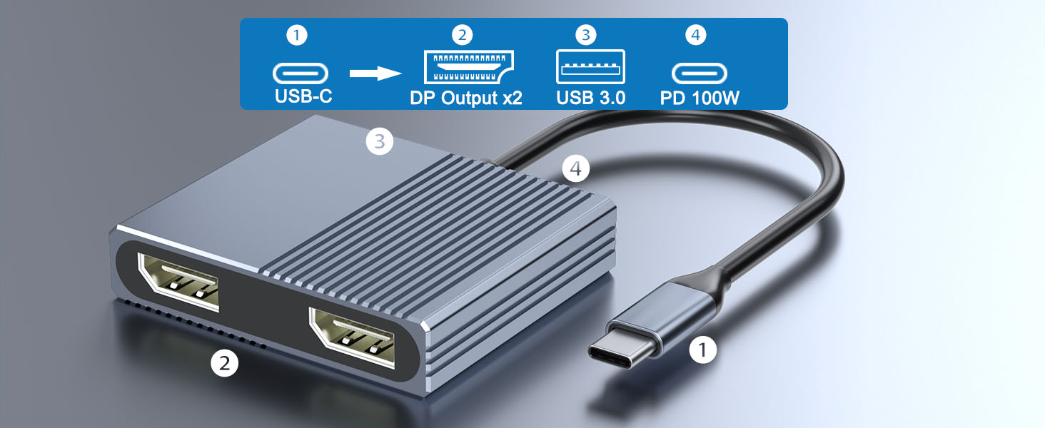 monitor splitter for dual monitor display