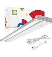 ASD Swivel LED Under Cabinet Lighting, 24 Inch 12W, Hardwired or Plug-in, 2700K/3000K/4000K, Hi/L...