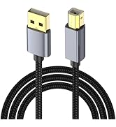 Danfetsoy USB 2.0 to USB B Printer Cable 16Ft, USB B Male to Type A Male Cable for MacBook Pro, A...