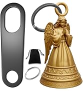 Anwlki Biker Guardian Angel Luck Riding Bell 3D Motorcycle Gremlin Bells with 2 Key Chain Ring, M...