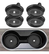 YESCOO Black Car Coasters Set of 4, Bling Crystal Car Cup Coaster Car Accessories Interior, Silic...