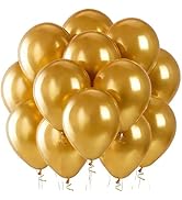 LOLStar Metallic Gold Balloons Decorations, 100 Pcs Balloons 12 inch Latex Round Balloon Bulk for...