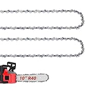 10 Inch Chainsaw Chain R40 .043'' Gauge 3/8" LP Pitch 40 Drive Links, 10-inch Replacement Chains ...