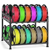 MAYJOY Desktop 3D Printer Filament Storage Rack – 2-Tier Metal Spool Holder, Filament Organizer f...