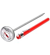 1 Set Silver Meat Thermometer for Grilling, Food Thermometer for Cooking, Milk, Kitchen Thermomet...