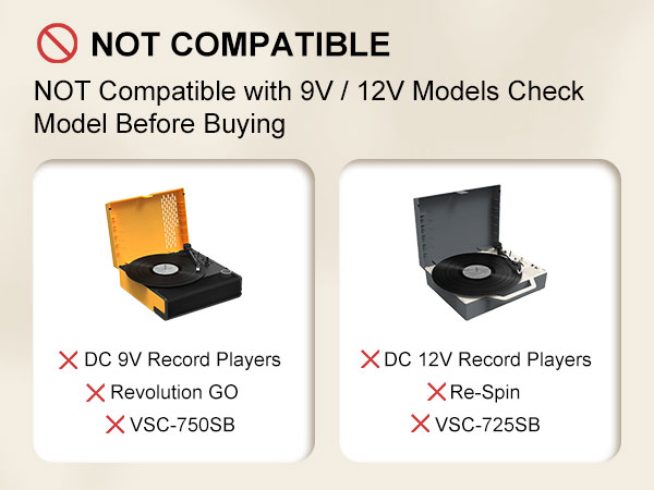 NOT Compatible with 9V/ 12V Models Check Model Before Buying