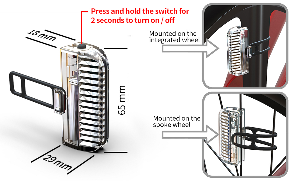 This Bike spoke lights is suitable for all kinds of bicycles