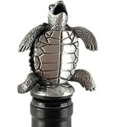 Happy Hour Sea Turtle wine pourer, Pewter