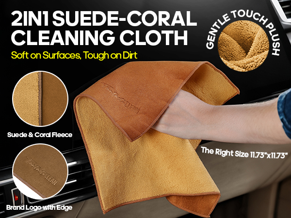 2IN1 Suede-Coral Cleaning Cloth