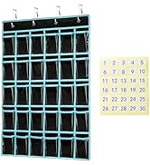 KEEPJOY Classroom Pocket Chart Organizer,Cell Phones Calculator Holder for Classroom Storage, Han...