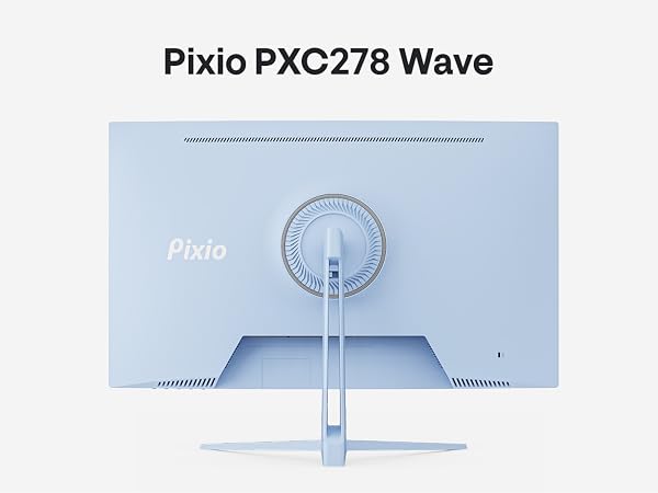 Pixio PXC278 Wave Blue 27 inch 180Hz Refresh Rate QHD 1440p Resolution 1650R Curved Fast VA Panel 1m...