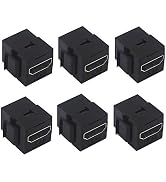 HDMI Female Keystone Coupler, VCE 6-Pack HDMI Keystone Jack Insert Gold Plated 3D&amp;4K Mini Adapter...