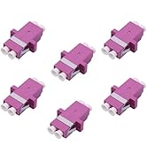 SpeedyCables LC Fiber Connector - Duplex LC to LC Fiber Optic Coupler - 6 Pack, Multimode Fiber A...