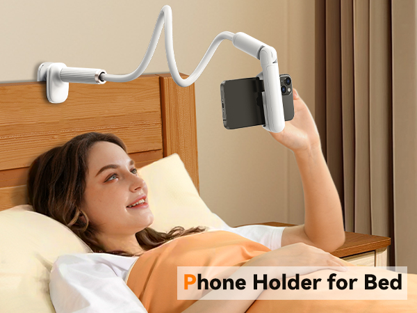 Overhead Lazy Bracket with Flexible Long Arm for Bed