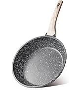 CAROTE Nonstick Frying Pan Skillet,Non Stick Granite Fry Pan Egg Pan Omelet Pans, Stone Cookware ...