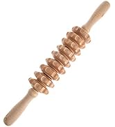 Liitrton Manual Wooden Fascia Massage Roller Trigger Points for Release Cellulite Sore Muscle Bla...
