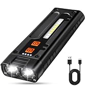 Ciwuzxs EDC Flashlight Clip-On Light, Rechargeable 1000 Lumens,6 Lighting Modes with LED Side Lig...