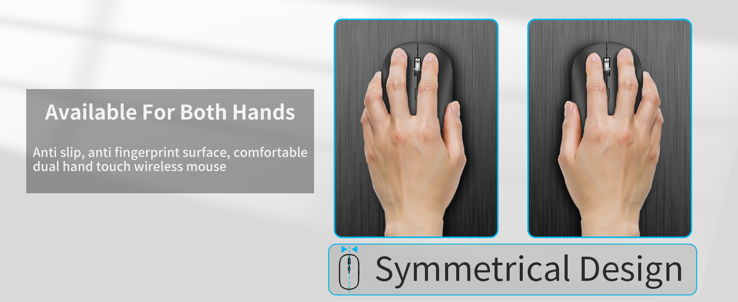 Wireless Mouse Available For Both Hands