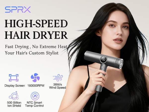 High-Speed Ionic Hair Dryer with Diffuser