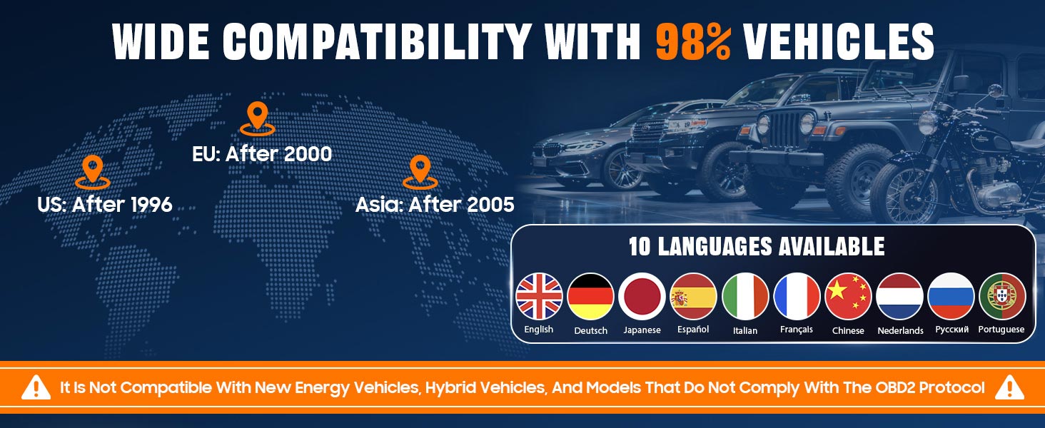 Wide Compatiblity with 98% vehicles