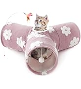Tempcore Flannel Pet Cat Tunnel Tube Cat Toys 3 Way Collapsible, Cat Tunnels for Indoor Cats,Kitt...