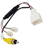 MOXRUQ Car Rear View Backup Reverse Camera Video Connector RCA Cable, 4 Pin OEM Factory Output Ca...