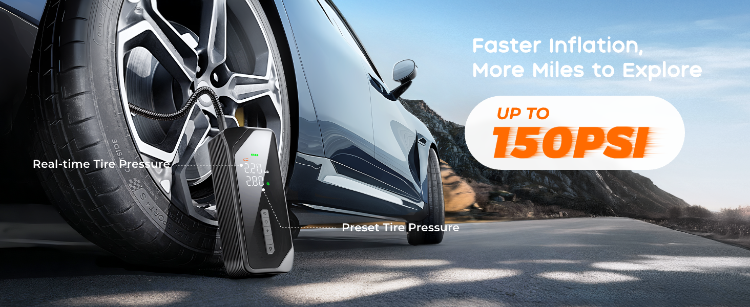 tire inflator portable air compressor