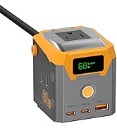 68W GaN Multi Charging Station, Desk Power Strip with TFT Display, Desktop Power Hub | 2 PD USB C...