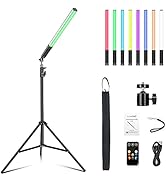 Wireless RGB LED Video Light, LUXCEO Portable LED Photography Light Wand 1000 Lumens CRI 95+ USB ...