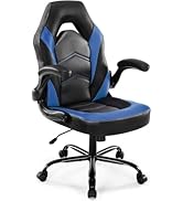 DUMOS Ergonomic Computer Gaming Chair - Home Office Desk with PU Leather Lumbar Support, Height A...