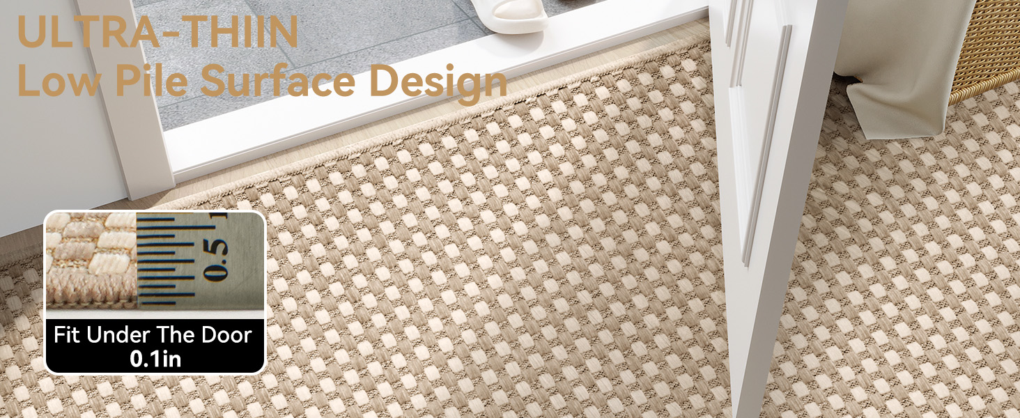 Boho Kitchen Runner Rugs Hallway Runners Rug Woven Washable Mat Non Slip Entryway Laundry Runner