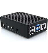 Raspberry Pi 4 Case, iUniker Aluminiun Raspberry Pi Case Passive Pi 4 Case Heatsink Cooler for Ra...
