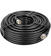 MOOKEERF UHF CB Coax Cable, 100ft KMR400 PL259 Male to Male Coaxial Cable Low Loss UHF Cable CB C...
