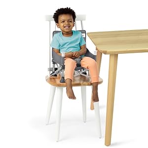 Bright Starts Pop 'N Sit Portable Booster, Grey