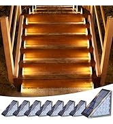 VOLISUN Outdoor Stair Lights 8 Pack, Solar Step Lights Outdoor Waterproof IP67, LED Outdoor Step ...