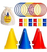 Covelico Ring Toss Game, Obstacle Course for Kids 3-5 &amp; Birthday Party Games, Carnival Bean Bags ...