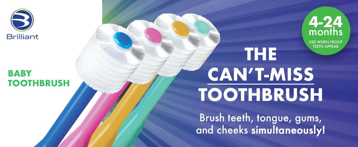 brilliant oral care baby tooth brushes