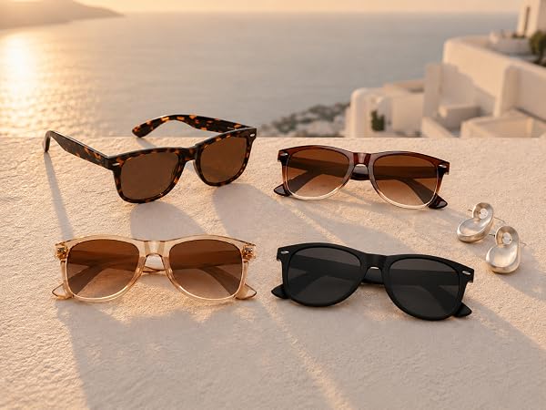 Sunglasses-Womens Polarized Sunglasses for Women-with UV Protection | Trendy Retro Sun Glasses