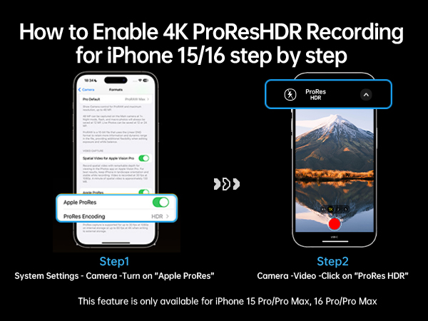 usb ssd enable 4K ProResHDR recording for iPhone 15/16