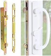 ReigaHood Keyed Sliding Patio Glass Door Handle Set with 11-3/4