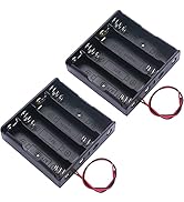 TWTADE 2PCS Battery Holder Case in Series Double 3.7V with Wire Leads for 18650 Battery