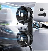 xuenair USB Car Fan for Backseat Kids Baby, Powerful 3 Speed Quiet Rotatable Portable Clip on Car...