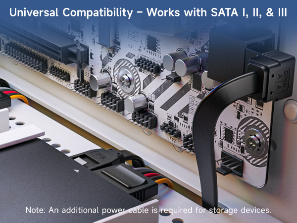 90-degree sata iii cable with locking latch for secure connections in tight spaces
