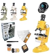 Ninyoon 2023 Large Eyepiece Microscope for Kids - Best Gift Kid Microscope Kit for Boy and Girl, ...