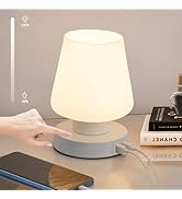 ECOESPTI Touch Bedside Lamp, Mini Stepless Dimmable Table Lamps for Bedroom for Night Stands, Sma...