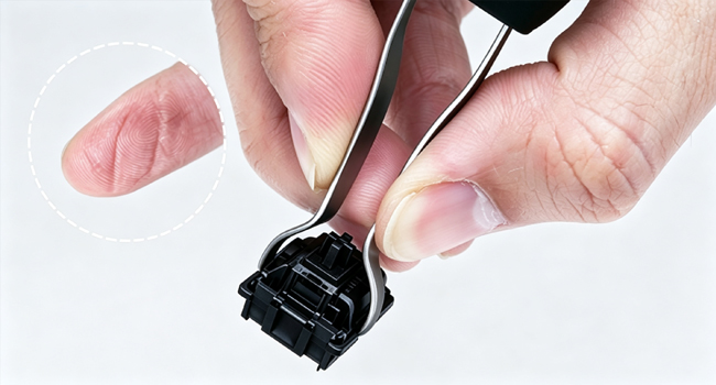 No finger pressure. No forceful control.